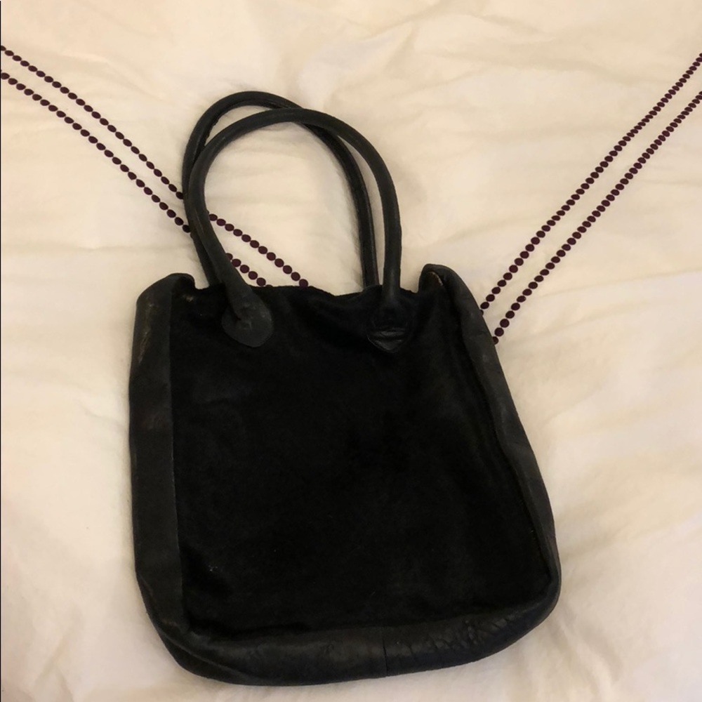 SOLD Streets Ahead leather and horse hair shoulder bag